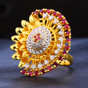 916 Gold CZ Hallmark Delicate  Women's Ring LR305