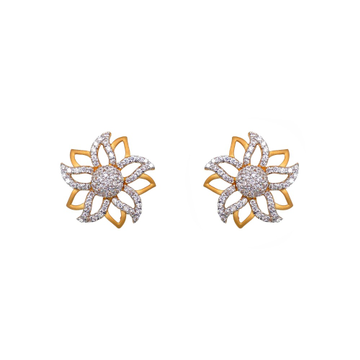 Rising Flower 22k Gold Earrings