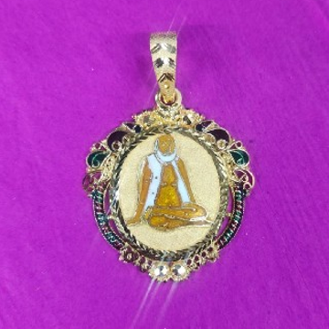 916 Gold Elegant Bapa Sitaram Mina Pendant by Saurabh Aricutting