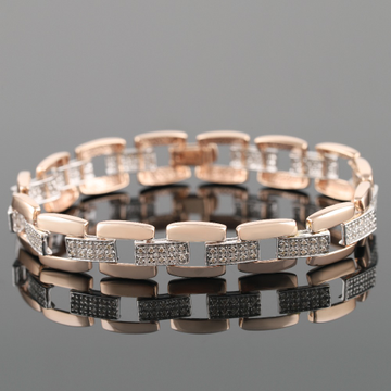 18kt rose gold diamond men's bracelet by 