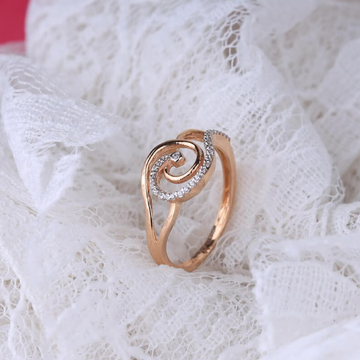 Rose Gold Cz ladies ring by 