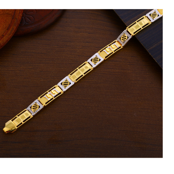 916 Gold Men's Fancy Hallmark Plain Bracelet MPB25...