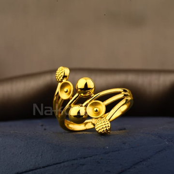 916 Gold Hallmark Fancy Ladies Plain Ring LPR511