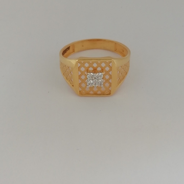 916 gold fancy diamond Gents ring by 