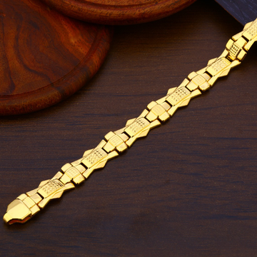 916 Gold Designer Mens Bracelet MPB190