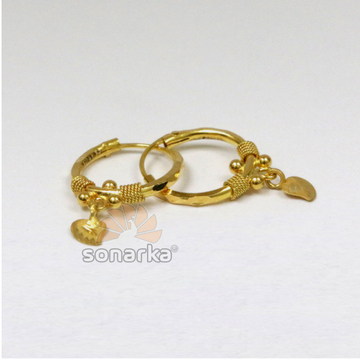 22k Yellow Gold Ladies Fancy Mango Bali Earrings b... by 