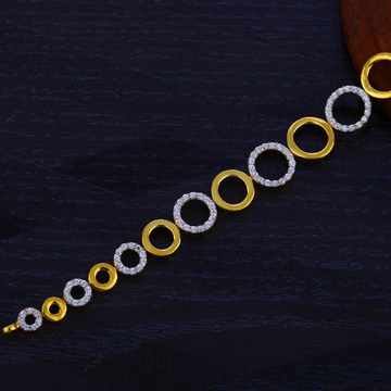 22KT Gold Cz Hallmark Bracelet LB278