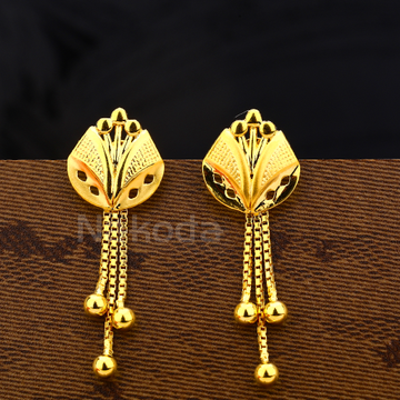22KT Gold Ladies Plain Earring LPE340