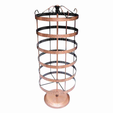 Rotating round metal earring stand by 