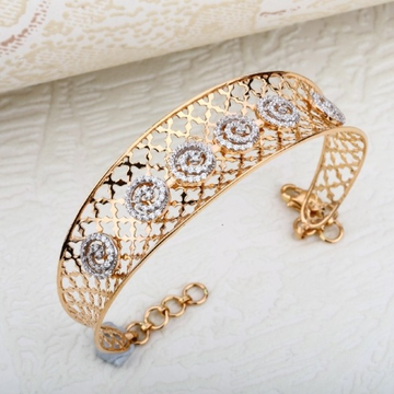 20 carat rose gold ladies kada bracelet rh-lb161