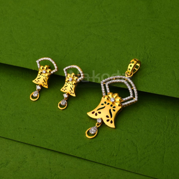 22KT Gold Ladies Exclusive Pendant Set FPS388
