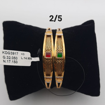 22KT Gold Classic Bangles by Saideep Jewels