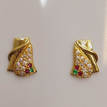 18k Gold Classy earrings by D.M. Jewellers