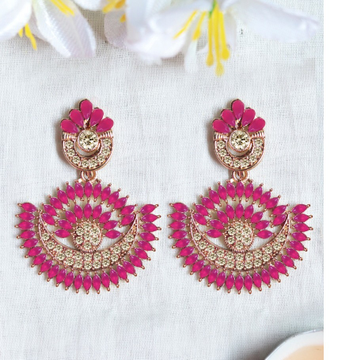 Pink Stone Classic Design Artificial Earring  by 