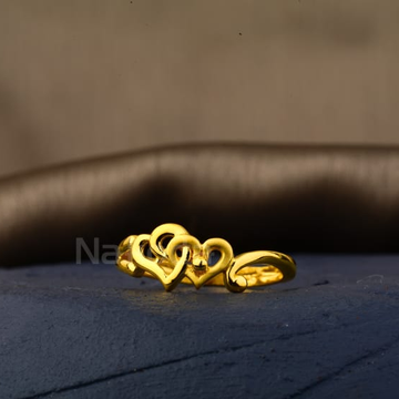 22KT Gold Hallmark Designer Ladies Plain Ring LPR5...