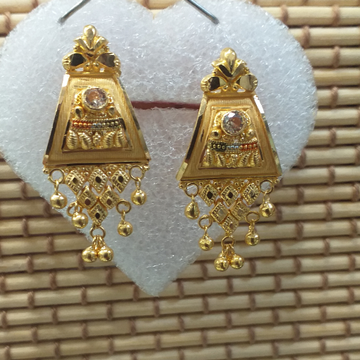 22k gold Handmade design earring by 