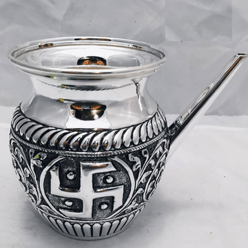 925 pure silver om swastik karwa in antique finish... by 