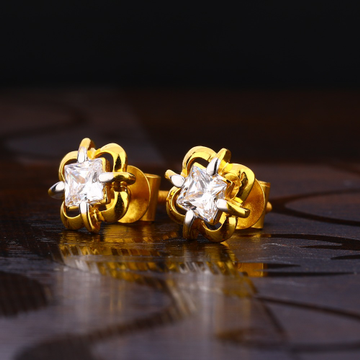 22KT Gold Women's Hallmark  Solitaire Earring LSE2...