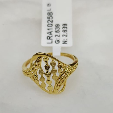 916 Gold Ethnic Design Ring  by Zaverat Jewels Hub Pvt. Ltd.