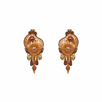 Calcutti Flower 22k Gold Earrings