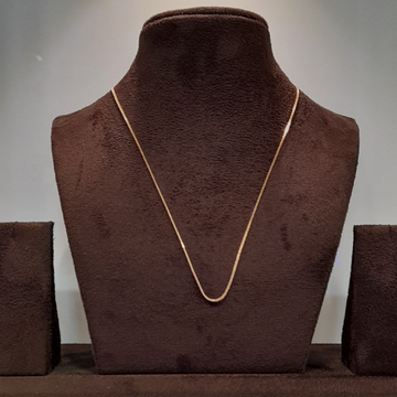 18k Gold Plain Chain by Rangila Jewellers