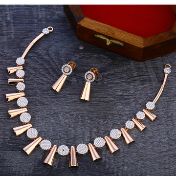 750 Rose Gold Delicate Women's Necklace Set RN290