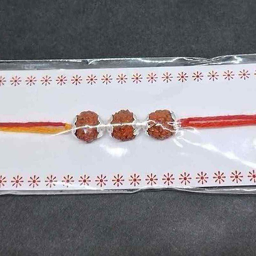 silver 3 (three) Rudraksha rakhi Bracelet for Raks... by 