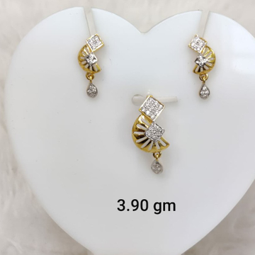 Daily wear Cz pendant set by 