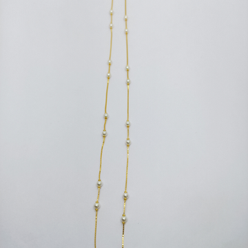 916 Gold Fancy Gold Pearl Chain by Suvidhi Ornaments