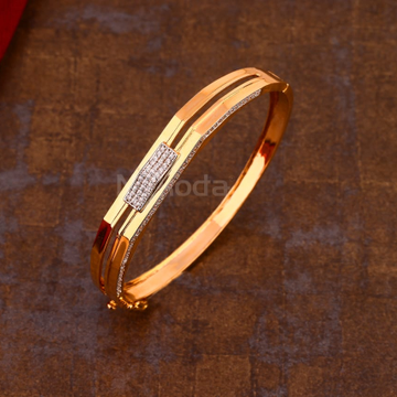 750 Rose Gold Men's Classic Kada Bracelet RMKB35