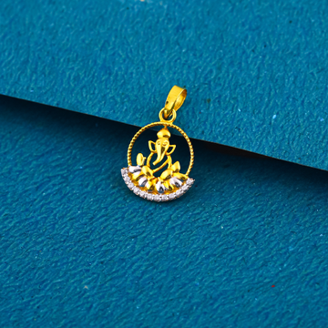 22K Fancy Ganesh Ji Design Premium Gold Pendant by 