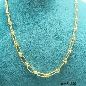 916 Gold Hollow Chain by Suvidhi Ornaments