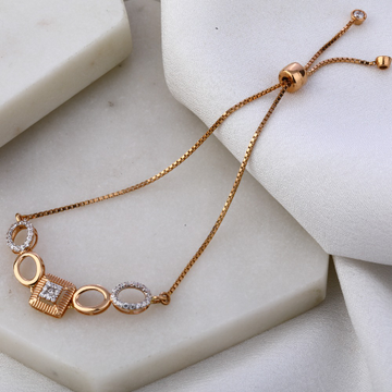 750 Rose Gold Hallmark Gorgeous Ladies Bracelet RL...