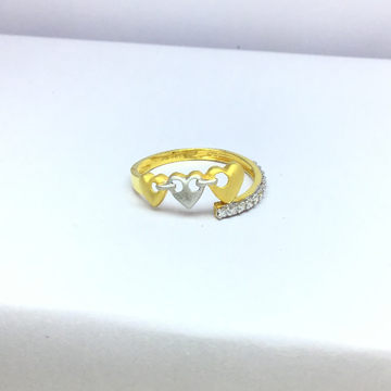 heart designed ladies fancy gold ring by 