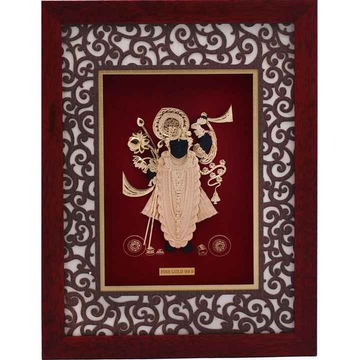 Shreenathji Frame In 24K Gold Foil MGA - AGE0361
