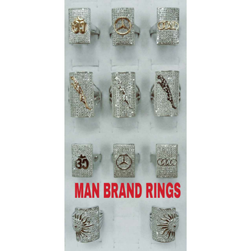 92.5 Sterling Silver Man Brand Ring Ms-2983 by 