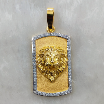 916 Gold Fancy Gent's Lion Face Pandal