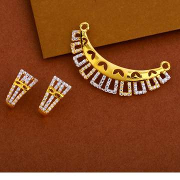 916 Gold  Mangalsutra Women's Designer Pendant Set...