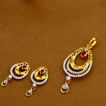22Kt Gold Hallmark Claasic Ladies Pendant Set FSP5...