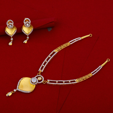 22CT Gold CZ Women's Classic Necklace Set LN253