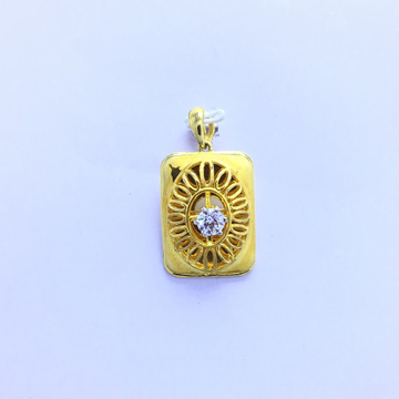 DESIGNED SQUARE GOLD PENDANT by 