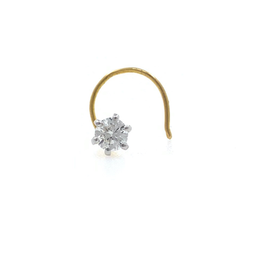 18kt / 750 yellow gold classic single 0.08 cts dia...