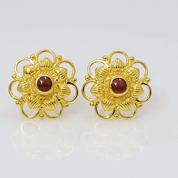 916 Yellow Gold ladies earrings rh-le811