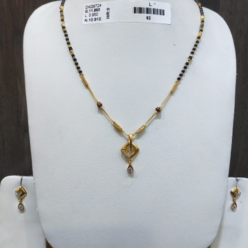 22 KT/916 FANCY KAMINI MANGALSUTRA SET GMS-025