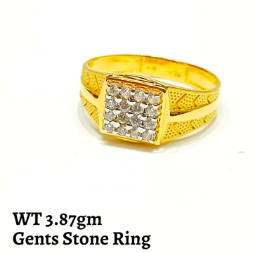 22k Gold Gents Stone Ring by 