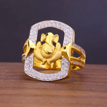 916 Gold Ganesh Design Ring Men by R.B. Ornament