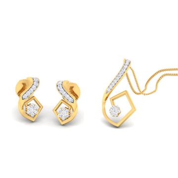 22k gold cz exclusive pendant set by 