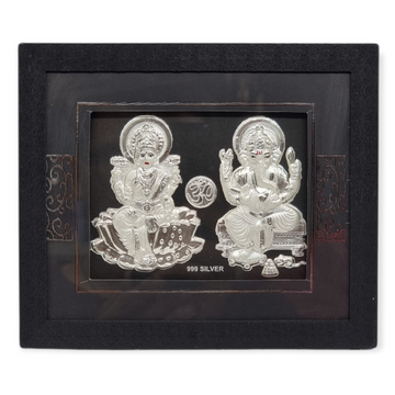 999 silver laxmi ganesh frame, home decor, festiva...