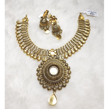 916 Gold Antique Wedding Necklace Set KG-N07 by 