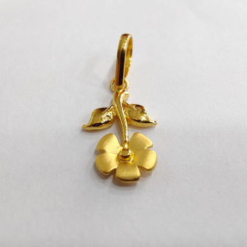 916 gold plain flower design pendant  by 